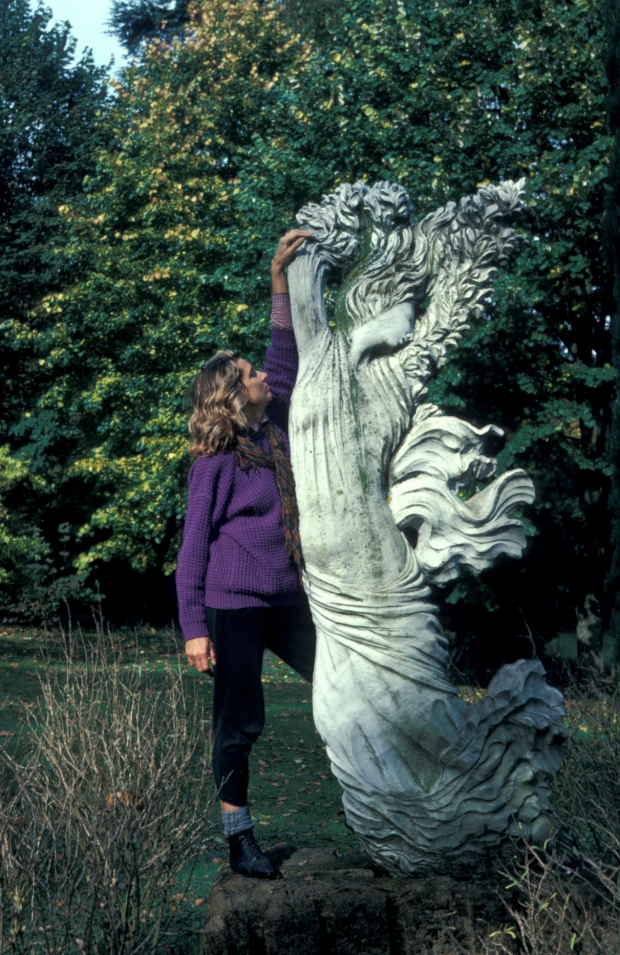 the "real" Civitas (the model) with another of her sisters-in-myth, Daphne, in an English garden somewhere near Wales